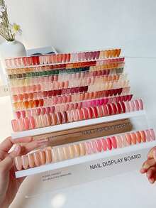 1 件亚克力透明指甲油展示板、美甲样品架、高端展示相册 - 彩色 - 查看 5