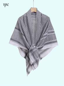 2Pcs/Set-Middle East Arab Dubai Saudi Jacquard Wave Pattern Large Size Men's Headband Headband, Hair Band Headband, Desert Headband, Dubai Arab Outdoor Square Scarf Men's Scarf Windproof Wrap Headband Square Scarf Headband!