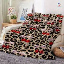 Colorful Leopard Print Blanket, Warm & Versatile For , Adds A Modern Touch To Your Home, Creating A Comfortable Bedroom Style.  Super Soft Flannel Printed  Blanket,As Birthday Gifts, Family, Wedding, Souvenir Blankets, Polyester Blankets Suitable For All Seasons, Washable, Machine Washable, Lightweight, Breathable, Comfortable, Warm, Unique, 280gsm For Him, Her Personalized Ideal Gifts For Her, Him, Family, Boyfriend, Girlfriend, Father, Family, Mother, Lover, Daughter, Son, Grandfather, Grandmother, Teacher,Doctor, Nurse,Friend, Classmate, Pet.Perfect Nap, Camping, Travel, Home, Daily Life, Office Decoration, Birthday, Anniversary, Valentine's Day, Thanksgiving, Graduation Season,Christmas, Halloween, Mother's Day, Father's Day, Wedding, New Year Gifts ,Sofa,Bed,Car,Bedroom,Living Room,Office,  Outdoor Camping, Beach,Wall Decoration - 多色10 - 查看 1
