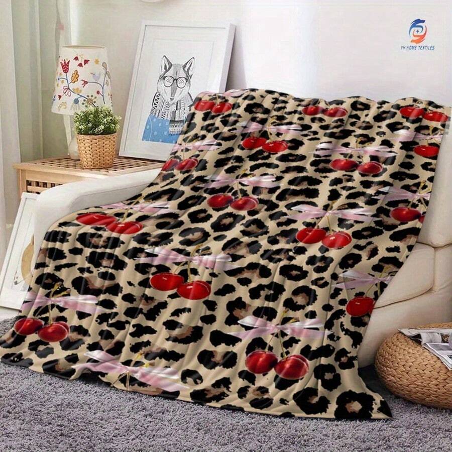 Colorful Leopard Print Blanket, Warm & Versatile For , Adds A Modern Touch To Your Home, Creating A Comfortable Bedroom Style. Super Soft Flannel Printed Blanket,As Birthday Gifts, Family, Wedding, Souvenir Blankets, Polyester Blankets Suitable For All Seasons, Washable, Machine Washable, Lightweight, Breathable, Comfortable, Warm, Unique, 280gsm For Him, Her Personalized Ideal Gifts For Her, Him, Family, Boyfriend, Girlfriend, Father, Family, Mother, Lover, Daughter, Son, Grandfather, Grandmother, Teacher,Doctor, Nurse,Friend, Classmate, Pet.Perfect Nap, Camping, Travel, Home, Daily Life, Office Decoration, Birthday, Anniversary, Valentine's Day, Thanksgiving, Graduation Season,Christmas, Halloween, Mother's Day, Father's Day, Wedding, New Year Gifts ,Sofa,Bed,Car,Bedroom,Living Room,Office, Outdoor Camping, Beach,Wall Decoration - 多色10 - 查看 1