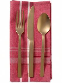 Table Mat - Red (Red Chambray) - View 4