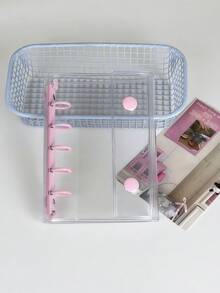 Pasta de argolas transparente M5, 20 capas dupla face, livro de adesivos transparente, conjunto de cadernos de fichário faça você mesmo, papelaria, material escolar, material de volta às aulas - Multicolorido - Ver 14