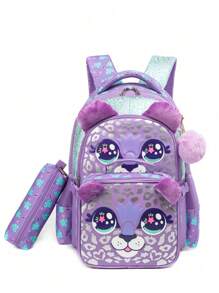 3件套足球迷必备套装大容量足球、恐龙、美人鱼尾巴、猫咪、独角兽、心形图案背包防水保温午餐袋3）便携式多功能铅笔盒。采用耐用涤纶制成，侧袋，多层内部设计，容量大，适合放置水瓶或雨伞。