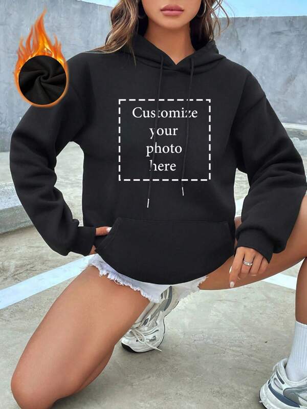 Custom Halloween, Christmas/Thanksgiving Gifts, Personalized Hoodies Sweatshirts Shirts T-Shirts - Add Your Own Text And Images (Family Photos/Selfies/Pet Photos/Group Photos/Party Photos) To Design Your Own Custom Printed Hoodies Sweatshirts Shirts Simple, Easy Clothing, Simple Chic, Casual, Comfortable And Unique, Custom Treasures, Belle Clothing Ideal Gifts For Family, Friends, Kids, Pink Girls Mother's Day, Children's Day, Holiday