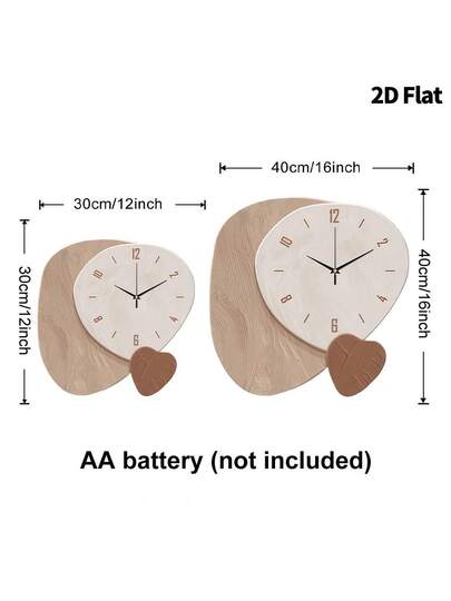 2D Flat 1pc Verlichting Luxe Home ation Asymmetric Wand Clock, Ultra Quiet Quartz Movement, No Ticking Sound, Painting Klok Living Room, Bedroom Office, able Watch, Unique Personalized, Clear Reading Time, In Bedroom, Studio, Room view 4