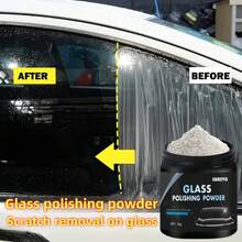 80g Universal Glass Polishing Powder, White Clay Matrix Scratch Repair Compound, For Car Windows And Mirrors, Polishing Abrasive Material, Quickly Restores Glass Clarity