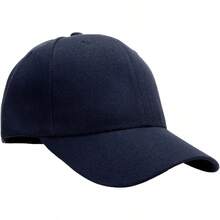 Bulk Lot 12-Pack Adjustable Size Plain Blank Solid Color Baseball Caps - Navy - View 3
