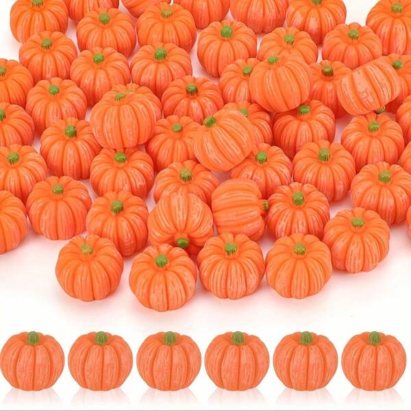 50 Mini Zucche Finte, Zucche Artificiali, Decorazioni per il Ringraziamento per Riempire Vasi, Fai da Te, Artigianato, Forniture per Feste di Ognissanti, Decorazioni per Casa e Tavolo, Autunno