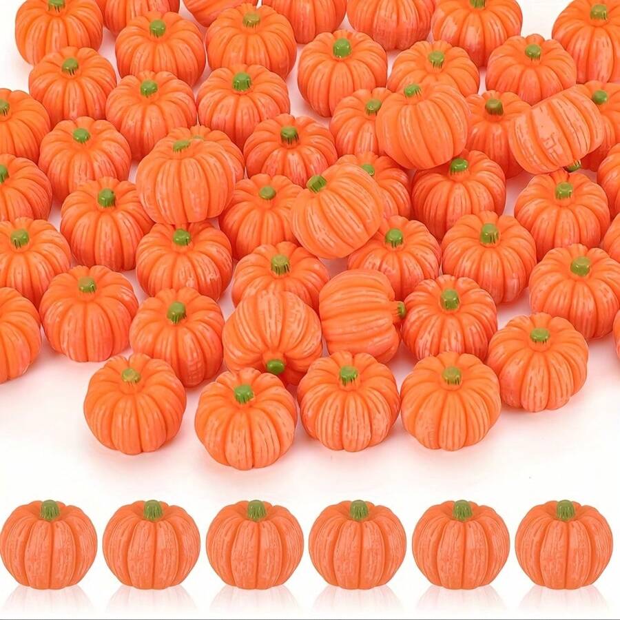 50 Mini Zucche Finte, Zucche Artificiali, Decorazioni per il Ringraziamento per Riempire Vasi, Fai da Te, Artigianato, Forniture per Feste di Ognissanti, Decorazioni per Casa e Tavolo, Autunno