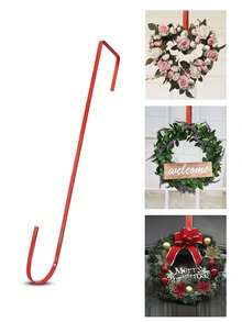 2 pezzi - Ganci per ghirlanda natalizia, appendiabiti per ghirlanda da 30 cm, ganci appendiabiti per ghirlanda natalizia, appendiabiti per ghirlanda per porta d'ingresso, ganci per vasi di fiori, decorazioni per ghirlanda da festa, appendiabiti in metallo per cartello di benvenuto, per vari usi di stoccaggio, appendere mangiatoie per uccelli, vasi di fiori, recinzioni, pali per piscine, appendiabiti, varie ghirlande natalizie, decorazioni invernali per la stanza