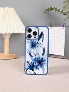 GALLAPLE Blue Lily Floral Print Magnetic Phone Case, Elegant Nature Aesthetic Case,Durable And Dirt-Resistant Material With Wireless Charging Design,Compatible With X/XS/XSMAX/11/11pro/11promax/12/12pro/12promax/13/13pro/13promax/14/14plus/14pro/14promax/15/15plus/15pro/15promax/16/16plus/16pro/16promax.Holiday Phone Accessories.Gifts An Excellent Gift For Friends Y2k Phone Case Cover 17 Pro Max Fall Funda Para Cute Phone Cases Cover De Pink Christmas Silicone Phone Case Rilakkuma Girlfriend Or Boyfriend Cheap 16 Case 16 Pro Max Case Fundas New Year Mobile Phone Case Gifts For Women - 黑色 - 查看 12