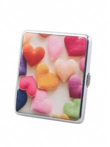 1pc Vintage Printed Leather Cigarette Case Smoking Accessory Holiday Gift - Multicolor - View 12