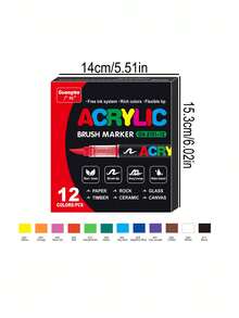 288 Colour Acrylic Marker Set, Soft Tip With Automatic Ink Control System, Strong Coverage For Doodling And Colouring, Suitable For Artists, DIY Crafts, Canvas, Wood, Glass, Rocks And Fabrics, Great For Back To School!