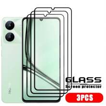 4 片高清钢化玻璃兼容小米 POCO C31 POCO M4 5G POCO M5 POCO C50 POCO C51 Plus 屏幕保护膜屏幕保护必需品，适用于日常防护、办公室、家用手机屏幕保护膜手机配件防水防震防摔防摔防刮防指纹全覆盖 - 彩色 - 查看 4