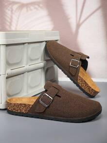Adjustable Slip-On Slippers, Non-Slip For Indoor & Outdoor Wear - Coffee Brown - View 3
