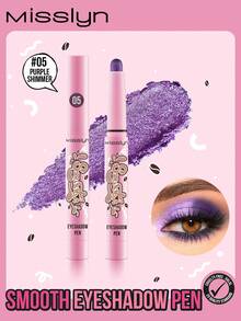 MISSLYN Smooth Eye Shadow Pencil, Eye Shadow Pencil, Eye Shadow Pencil, Highlighter Eye Shadow Pencil, Colored Eye Shadow Pencil, Shimmery Eye Shadow Stick, Waterproof Highlighter Eye Shadow Pencil, Colorful Eye Makeup - #5 Purple Shimmer - 查看 1