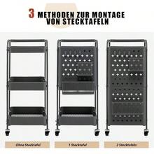 Office Storage Cart - 灰色 - 查看 2