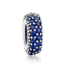 1pc Elegant Blue Series Beaded Heart Pendant, Featuring Underwater World, Outer Space, Floral & Animal, Starfish & Shell Patterns, Suitable For Bracelet Or Necklace Decoration, DIY Jewelry Making, Birthday Or Women's Gift - Blue - View 22