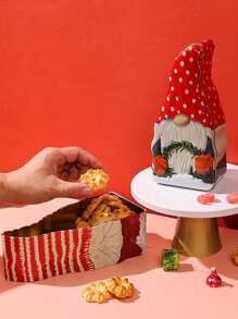 1 pezzo Scatola regalo di Natale - Design festivo rosso e verde "Buon Natale", adatta per caramelle, cioccolato e piccoli regali - Ideale per decorazioni natalizie, bomboniere, calze di Natale