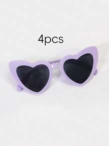 11 件心形镜框眼镜，多巴胺色，男女通用，时尚现代，适合外出、运动、派对、圣诞节、婚礼、生日、新年 - 多色 - 查看 24