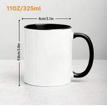 1 Pc 11 Oz Custom Image Mug, Custom Design Mug, Custom Text Mug, Personalized Photo Mug, Personalized Coffee Mug, Custom Family Mug, Make Your Own Mug, Custom Coffee Mug, Mother's Day Gift, Ideal Gifts For Him Her, Boyfriend, Girlfriend, Dad, Mom, Family, Friends For Anniversaries, For Valentine's Day, For Mother's Day, For Birthdays, For Children's Day, For Father's Day, For Graduation, For Weddings, For Housewarming Dining Room, Living Room, Bedroom, Office, Tea Room, Home, School - màu đen - Xem 8