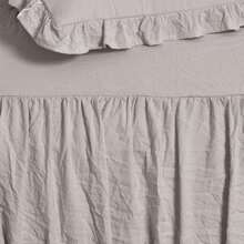 Lush Decor Ruffle Skirt Bedspread 3 Piece Set, Queen, Navy - Blue Queen Bedding - Ruffled Bedspread - Vintage Farmhouse Decor Halloween-Fall Decor-Room Decor - Abu-abu - View 7