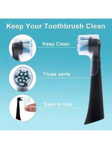 Toothbrush Head Protective Cover, Plastic Dust Cover, Suitable For Oral IO Ultimate Clean Gentle Care Replacement Brush Heads And IO Series 3, 4, 5, 6, 7, 7G, 8, 9 Electric Toothbrushes, Convenient For Travel, Home And Dorm Essential, Great For Vacation And Travel - Multicolor - View 3