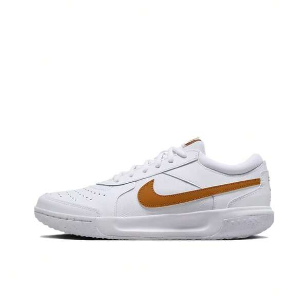  Nike Court Zoom Lite 3 Cushioned Low-Top Tennis Shoes, White - Men