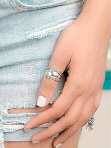 Women'S Thumb Ring, Wide Dome Ring, Large Boho Style, Perfect Holiday Gift - Multicolor - View 6