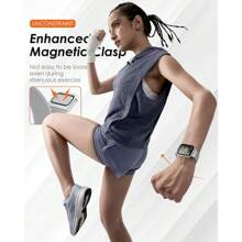 原装不锈钢米兰尼斯表带，兼容 表带 38 毫米 40 毫米 41 毫米 42 毫米 44 毫米 45 毫米 46 毫米 49 毫米，磁扣替换表带适用于 I-Watch 系列、Ultra 2、SE、Ultra、10 9 8 7 6 5 4 3 2 1 - 彩色 - 查看 3