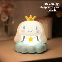 Miniso Đồ trang trí hình đám mây Cinnamoroll của Sanrio, chất liệu mềm mại, đèn LED tích hợp, thiết kế dạng bóp, lý tưởng để giảm căng thẳng, trang trí phòng ngủ và làm quà tặng (1 chiếc) - trắng - Xem 8