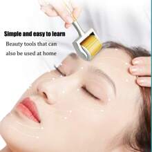 [Titanium Alloy Roller] Manual Facial Massager | Micro-Needle Infusion Lift And Firm | Deep Nourishment Improve Skin Quality | Salon-Level Home Care | Deep Penetration Brightens Complexion | Manual Massage Promotes Absorption