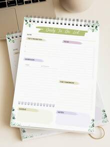 Trees Sổ tay ghi chép không đề ngày tháng - Sổ kế hoạch hàng ngày với lịch trình theo giờ, 52 trang có đường xé, gáy xoắn, sổ tay danh sách việc cần làm với lịch trình theo giờ, mục tiêu, kế hoạch bữa ăn, lượng nước uống và kế hoạch tập luyện. - Nhiều màu - Xem 6