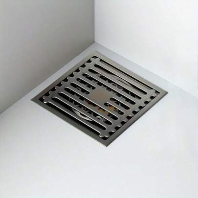 1 件加厚不锈钢地漏 - 防臭防虫，快速网格排水，现代厨房和浴室设计，易于安装和清洁，浴室地漏，厨房防溅板，光滑的金属表面，耐用的结构