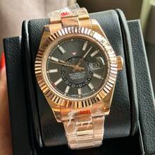 Factory Low Price Laojia Zong Aerospace Walker Watch Men's Business Fully Automatic Mechanical Watch Zhanxi Watch Manufacturer Wholesale - All Gold and White - View 19
