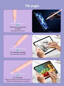 Este lápiz óptico es compatible con iPad. Es un lápiz óptico y también un accesorio para iPad, compatible con los modelos iPad de 10.ª/11.ª generación de 2022 (chip A16)/Air4/5/6 de 10.9 pulgadas, compatible con los modelos iPad 7/8/9 de 10.2 pulgadas y los modelos iPad Pro 11 de 11 pulgadas/12.9 pulgadas de 2018 a 2022. - Rosa - Ver 5