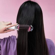 Lược gấp gọn MINISO Barbie Series Sunshine - Kết hợp màu hồng và ánh kim thời trang, thiết kế đa chức năng, dễ dàng gỡ rối tóc, phù hợp cho nhiều dịp khác nhau (1 chiếc) - Hồng - Xem 6