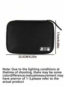1pc Travel Organizer Kit, Watch Band Bag, Electronics Accessories, Portable Charger, Charger Case, School/College, Earphone Case, Digital Organizer Bag, USB Cable Organizer, Earphone Cable Pouch, Pen, Power Bank, Cable Organizer, Electronics Bag, Portable Watch Band Storage Box/Bag