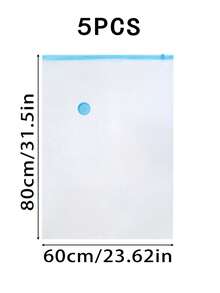 5/4/3/1pcs Vacuum Compression Bags, Vacuum Storage Bags, Airtight Seal Bags With Hand Pump, Clothes Organizer Bags For Shirts, Blankets, Pillows, Pants, Space Saving For Home, Dorm, Closet, Bedroom, Bathroom, Travel Accessories