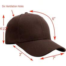 Bulk Lot 12-Pack Adjustable Size Plain Blank Solid Color Baseball Caps - Brown - View 2