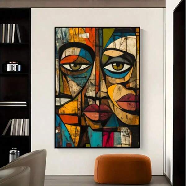 1 Pc Optional Frame Posters Wall Arts Scandinavian Abstract Wall Art Cubist Picasso Figures HD Canvas Poster Prints Home Bedroom Living Room Decoration
