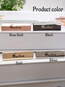 Customized Stainless Steel Engraved Brooch Personalized Name Labels Handbag Tags Clothing Tags Minimalist Custom Gift For Graduation And Wedding, Lapel Pin, Class Of 2026 - Style a - View 3