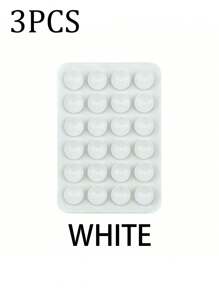 3/5Pcs Multi-Purpose Square Silicone Suction Cup Mobile Phone Holder, 24-Hole Suction Cup With Strong Adhesiveness, 1/10/20/30/40/50/60Pcs,Suitable For Various Scenarios To Prevent Phone Falling, Used For Video, Vibration, And Self-Portrait Phone Accessories