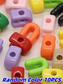 26 件时尚新款亚克力大孔英文字母珠子，适用于 DIY 手机挂绳、鞋饰、手工珠宝、节日礼物 - 亞克力大孔A---Z英文字母直孔串珠 - 查看 31