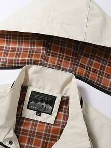 Men's Sports Jacket, Casual Hooded Windbreaker, European And American Style, Spring/Autumn - White - View 9