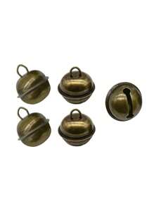 5pcs/10pcs 22mm Antique Brass Bells - Perfect For Party Decorations, Home Decor, Halloween And Christmas Tree Ornaments