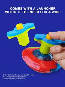 1pc Kids LED Light-Up Spinning Toy - UFO Flying Saucer/Gyroscope With Music, Fruit-Shaped/Winged UFO Flash Light Musical Top, Classic Retro Style, Novelty Flashy Creative Gyro, Suitable For Boys & Girls, Night Market Hot Wholesale - Multicolor - View 5