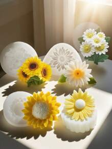 1pc Sunflower Daisy Series Flower Bouquets Silicone Mold, Chrysanthemum Shaped Candle Moulds, Aromatherapy Plaster Diffuser Stone Casting Mold For DIY Crafts, Soap, Clay, Cup Wax Making - Perfect Gift For Wedding Graduation Birthday Party Festival Home Decor, Fine Texture, Add Elegance To Your Home