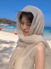 Szalik podróżny na pustynię w Egipcie, Dubaj, plaża, fotografia, chusta dla kobiet, plażowy jedwabny szalik, chusta na głowę z filtrem przeciwsłonecznym