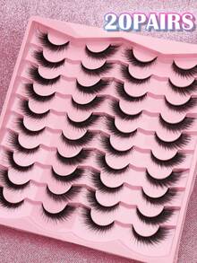 Mi giả AYRMILLA 1/5/10/20/100 cặp, mi giả 3D mềm mại tự nhiên như lông chồn, mi giả mỏng dài, mi giả nhiều lớp, mi giả ngắn dày, nối mi, mi giả rời, sản phẩm trang điểm, phù hợp cho đám cưới, tiệc tùng, hộp đêm, họp mặt công sở hàng ngày, mi giả tự nhiên, mi giả dạng dải, mi giả. - màu đen - Xem 13